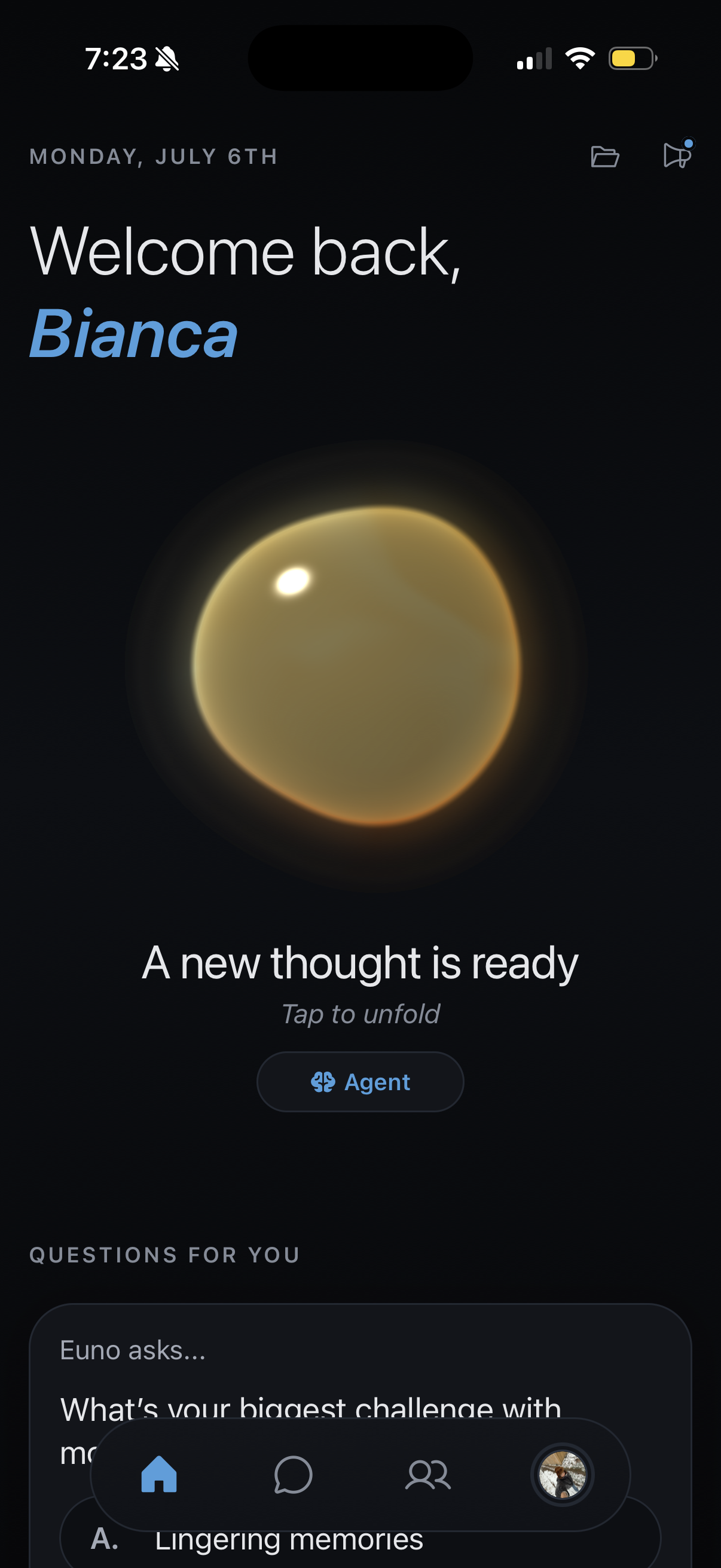 Euno home, a new thought is ready